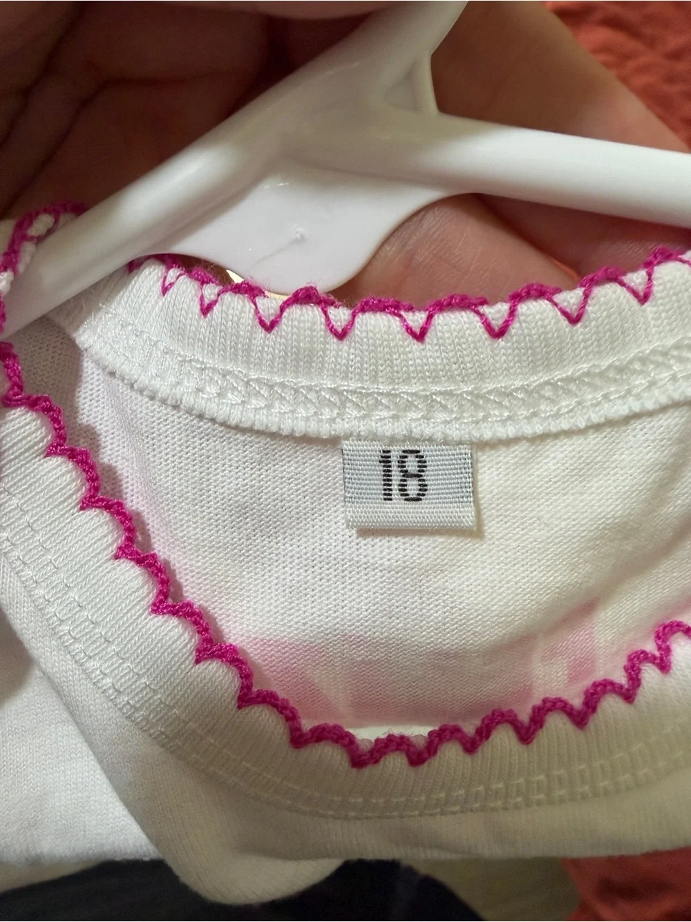 White Baby Fiesta Onesie with Hot Pink Floral Print